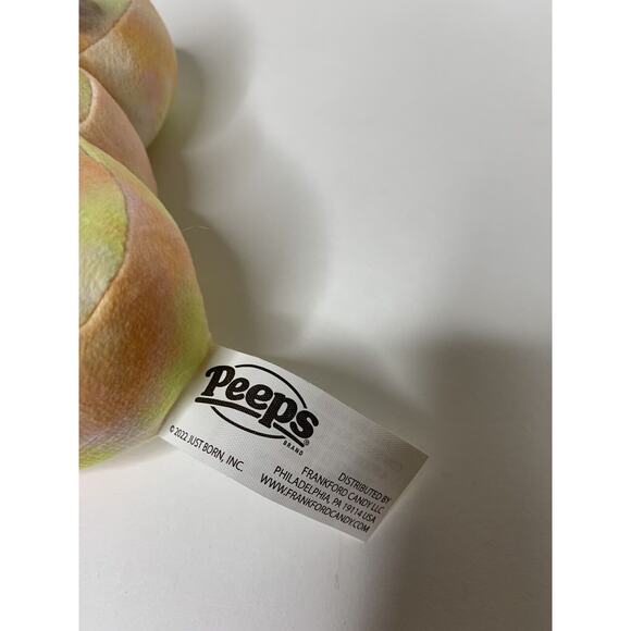 Peeps Plush Rabbit Tie-Dye Peace Pastel Flowers 5.5" Mini Stuffed Animal 2022 - Picture 7 of 8
